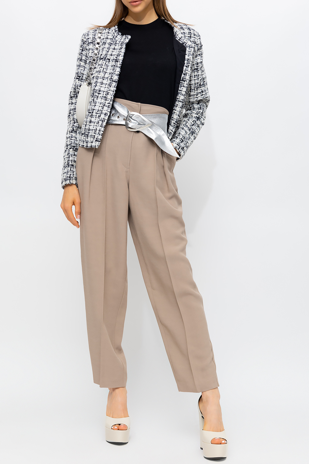 white tweed metallic jacket | Tweed blazer Iro